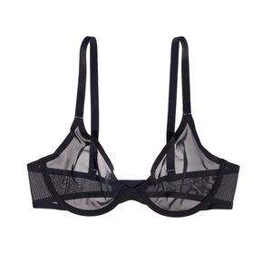 CUUP The Plunge Bra - Black  Mesh